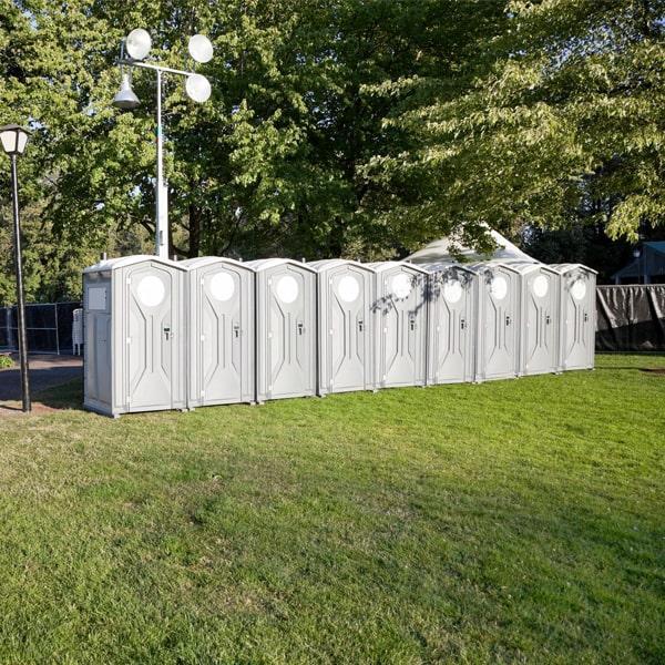 we offer luxury options such as air conditioning and heating, running water, and high-end interior finishes for our special event porta potties